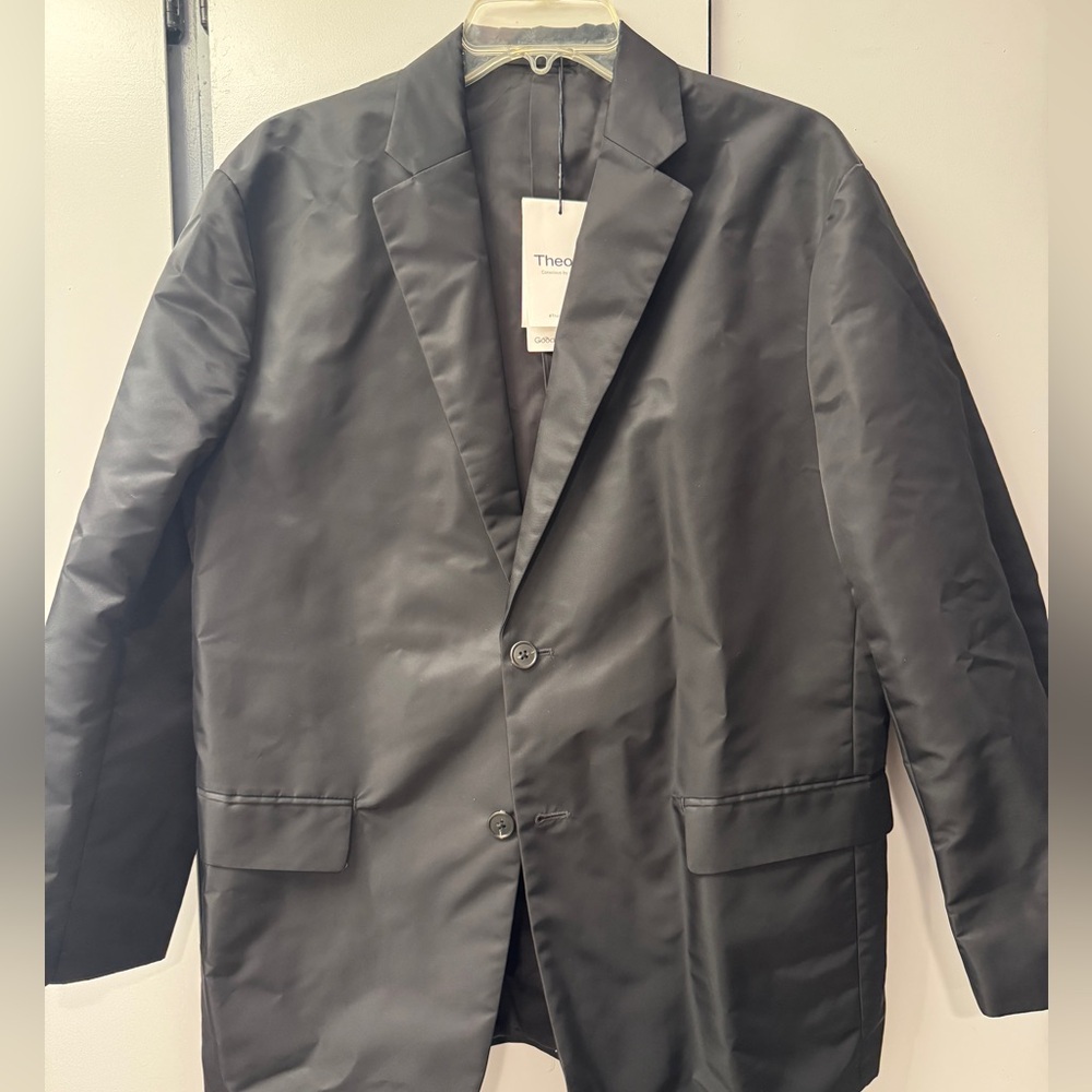 NWT Theory ClintonFl Black Aero Nylon Men's Blazer